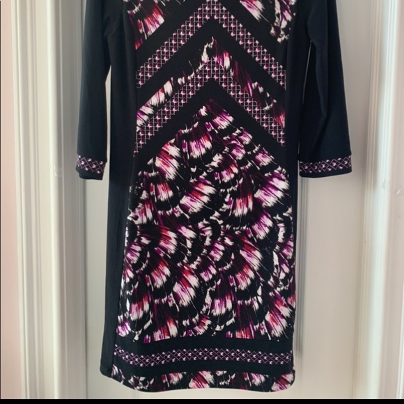 WHITE HOUSE/BLACK MARKET JUST PAST KNEE LS DRESS-S - Picture 2 of 6